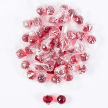 Colgante de piedras decorativas acrílicas LUVANA, bola de diamante, 48 piezas, rojo, 3cm