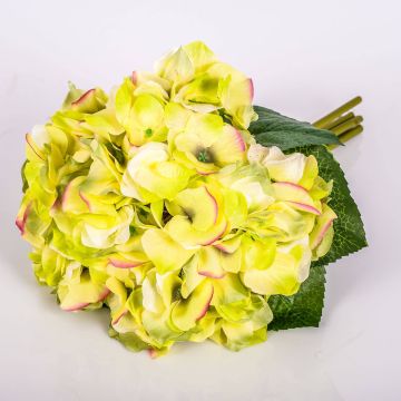 Ramo de hortensias artificiales KLARA, amarillo-verde, 30cm, Ø18cm