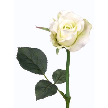 Rosa de plástico ELLI, blanco-crema, 30cm, Ø6cm