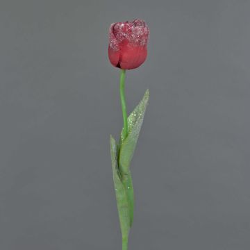Tulipán artificial PILVI, helado, rojo, 65cm, Ø5cm