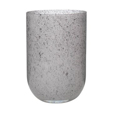 Florero de cristal MARISA, granito-gris, 20cm, Ø14cm