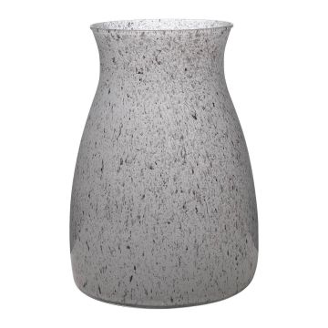 Florero de cristal MAISIE, granito-gris, 20cm, Ø14cm