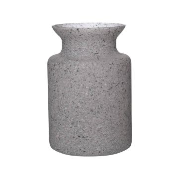 Farol de cristal HANNA EARTH, granito-gris, 20cm, Ø14cm