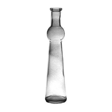 Jarrón en forma de botella REYNALDO de cristal, transparente, 23cm, Ø5,5cm