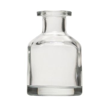 Botella decorativa COLUMBANO de cristal, transparente, 10cm, Ø6,8cm