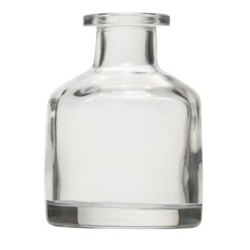 Botella decorativa COLUMBANO de cristal, transparente, 11,2cm, Ø8cm
