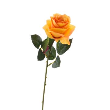 Rosa artificial SIMONY, amarillo-naranja, 45cm, Ø8cm