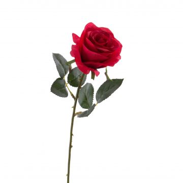 Rosa artificial SIMONY, rojo, 45cm, Ø8cm