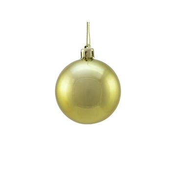 Bola de Navidad MELANIA, 6 piezas, dorado metálico, Ø6cm