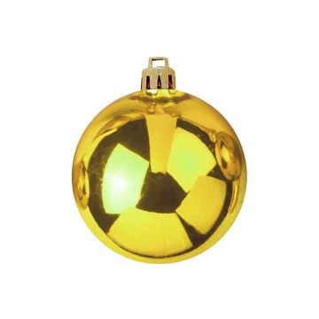 Bolas navideñas TEODORA, 4 piezas, dorado brillante, Ø10cm