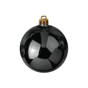 Bolas navideñas TEODORA, 4 piezas, negro brillante, Ø10cm