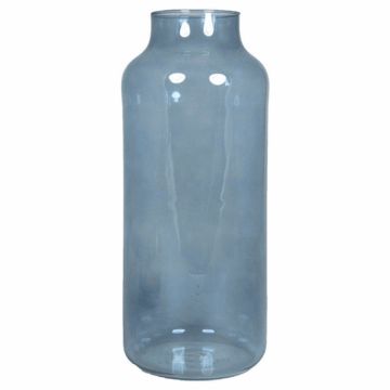 Florero de vidrio SIARA, azul-transparente, 35cm, Ø15cm
