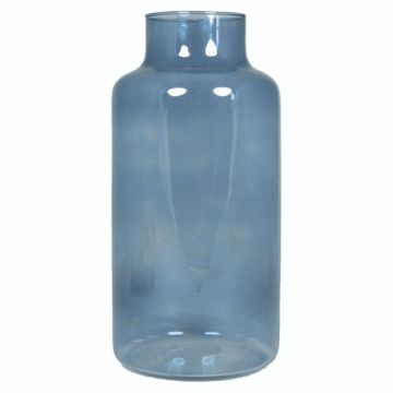 Florero de vidrio SIARA, azul-transparente, 30cm, Ø15cm