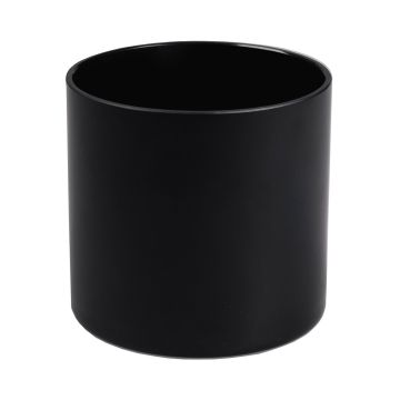 Jarrón para velas EVITA, vidrio, negro mate, 11cm, Ø11,5cm