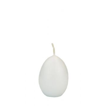 Vela de huevo de Pascua LEONITA, blanco, 6cm, 4,5cm, 7h - Made in Germany