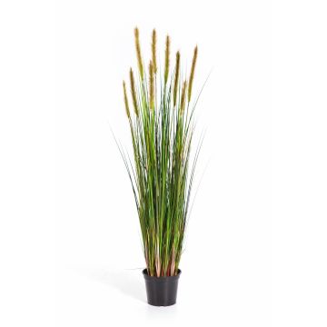 Hierba sintética cola de zorra acuática FREDERIK con panículas, verde-amarillo, 120cm