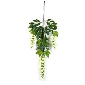 Rama decorativa de wisteria LAUREN, floración, crema, 85cm