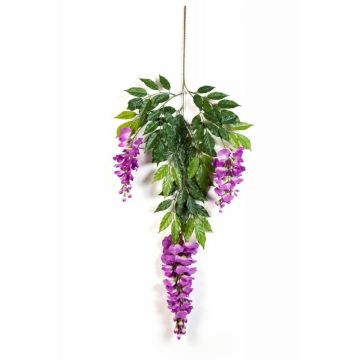 Rama decorativa de wisteria LAUREN, floración, púrpura, 85cm