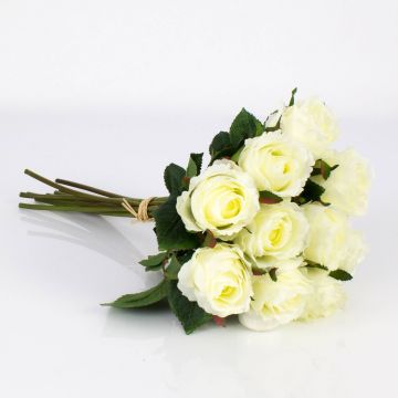 Ramillete de rosas artificiales MOLLY, blanco, 35cm, Ø20cm