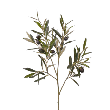Rama de olivo artificial LHAMIN con frutas, 55cm