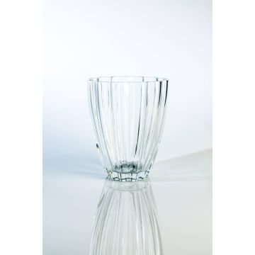 Pequeño florero de cristal / Jarrón de mesa BEA, transparente, 17cm, Ø 14cm