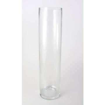 Florero cilíndrico SANSA AIR de cristal, transparente, 80cm, Ø 20cm