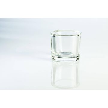 Pequeño vaso decorativo / portavelas JOHN AIR, transparente, 5,5cm, Ø 6,5cm