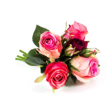 Ramillete de rosas artificiales MOLLY, rosa-rosa, 30cm, Ø15cm