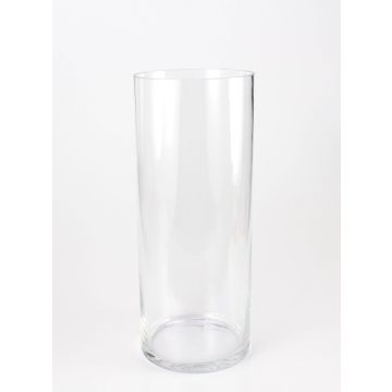 Florero cilíndrico SANSA AIR de cristal, transparente, 50cm, Ø 20cm