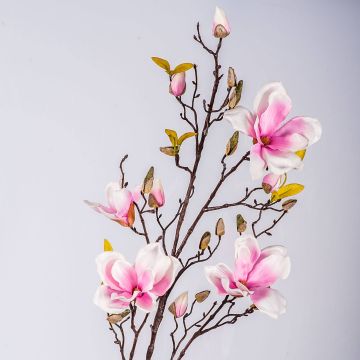 Magnolia de plástico LILO, rosa-blanco, 110cm, Ø5-9cm