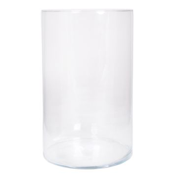 Jarrón cilíndrico de cristal SANYA OCEAN, transparente, 30cm, Ø19cm