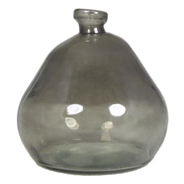 Botella de cristal EDURNE, negra-transparente, 18cm, Ø17cm