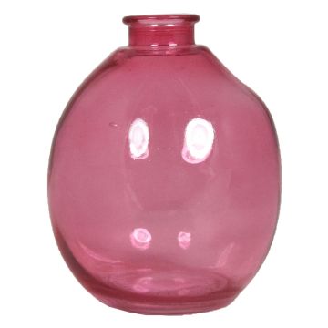 Botella de cristal EDURNE, rosa-transparente, 12cm, Ø10cm