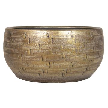 Cuenco vintage AGGELOS, cerámica, óptica de muro, oro, 14cm, Ø29cm