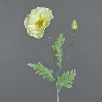 Amapola de plástico LISSIE, crema, 70cm, Ø12cm