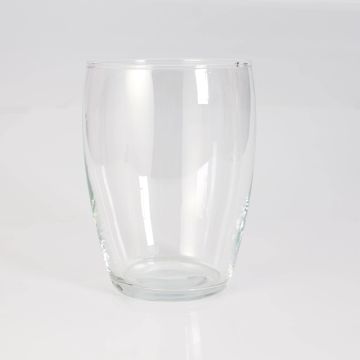 Redondo jarrón de cristal HENRY, transparente, 19cm, Ø13,5cm