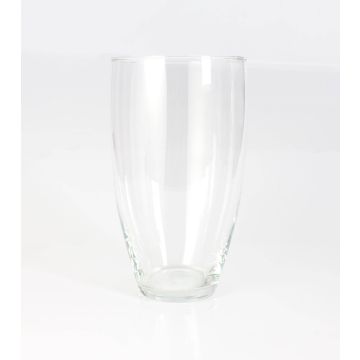 Redondo jarrón de cristal HENRY, transparente, 25cm, Ø14cm