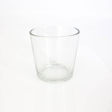 Gran vaso de cristal / maceta ALENA, transparente, 19cm, Ø18,5cm