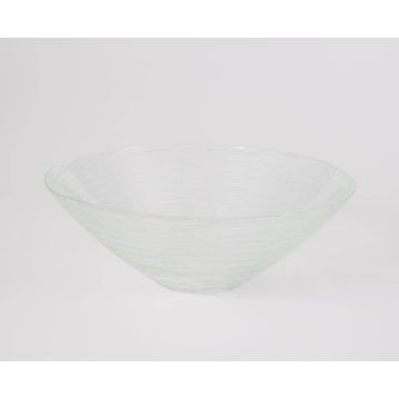 Cuenco - bol de cristal MAJVI, redondo, transparente, 7cm, Ø20cm