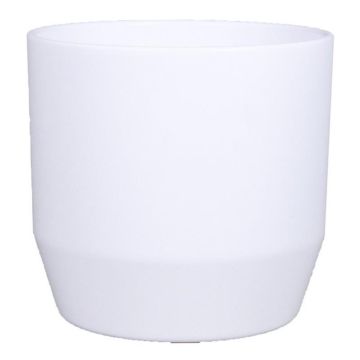 Maceta de cerámica LENAS, blanco-mate, 13,3cm, Ø13,5cm