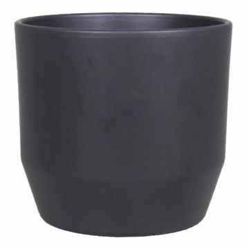 Maceta de cerámica LENAS, antracita-mate, 20,7cm, Ø21,5cm