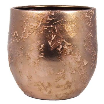 Tiesto vintage MAGO de cerámica, aspecto manchado, cobre, 14cm, Ø16cm