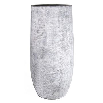 Jarrón de cerámica AGAPE con grano, gris hormigón, 50cm, Ø24,5cm