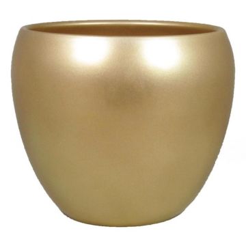 Tiesto de cerámica URMIA BASAR, dorado perla, 24cm, Ø27cm