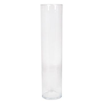 Jarrón cilíndrico de cristal SANYA OCEAN, transparente, 40cm, Ø9cm