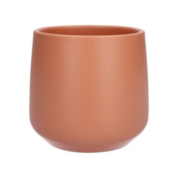 Cachepot ZIOKA en cerámica, terracota mate, 15,8cm, Ø18cm
