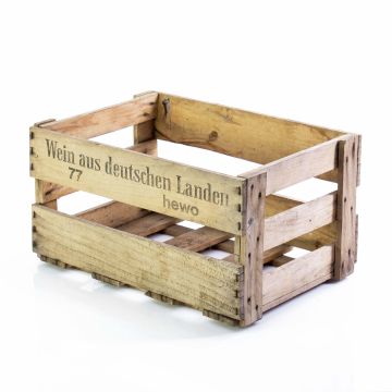 Caja de vinos GRETA, Caja de madera, marrón, 45x32x24cm