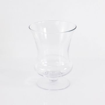 Florero en forma de copa CATANIA de cristal, transparente, 24cm, Ø18cm