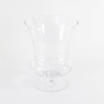 Florero en forma de copa CATANIA de cristal, transparente, 29,5cm, Ø23cm