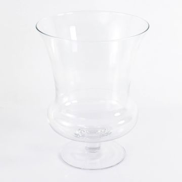 Florero en forma de copa CATANIA de cristal, transparente, 35cm, Ø27cm